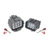 ROBAUN 1 Set 8 Pin 6189-0134 6918-0332 6181-0075 6918-0333 HW 090 Series Male Female Waterproof Connector Socket(Male 20cm Wires) view 3
