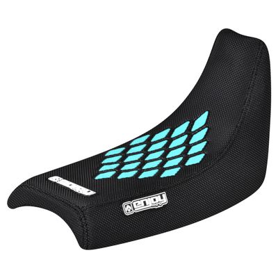 Enjoy Mfg Seat Cover - Compatible with Yamaha PW 50 - Diamond Gripper top - #91 (All Black with Mint Diamond Gripper)