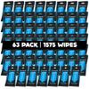 Fortress Car Interior Wipes (25 ct, Pack of 63) for Car Interior Cleaning, Dashboard, Seats, Detailing, and Steering Wheel [Travel Size] Skin-Safe Car Interior Cleaner Supplies view 1