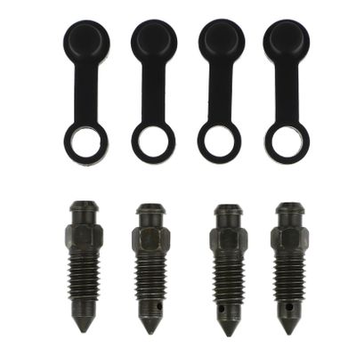 CHILDWEET 4sets Motorcycle Brake Screw Bleeder Screw Cap Caliper Bleed Caliper Bleed Bolt Dust Cap Oil Drain