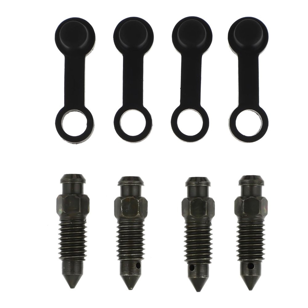 CHILDWEET 4sets Motorcycle Brake Screw Bleeder Screw Cap Caliper Bleed Caliper Bleed Bolt Dust Cap Oil Drain