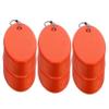 OSOLADY 6pcs Creative Floating Keychain Lightweight Oval Key Ring for Water Sports Fishing Boating Surfing Random Colors Eco-friendly Pu and Eva Material view 1