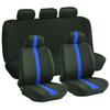 RORPOIR 9pcs Car Seat Covers Set Breathable Auto Interior Protection Stylish Blue Design for Seasons for Cars Suvs Trucks and view 1