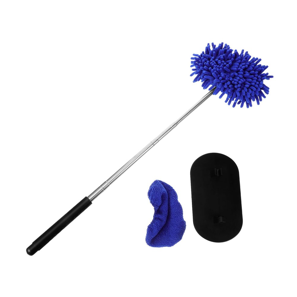 SOLUSTRE 1set Windshield Cleaning Tool Retractable Handle for Washing Multi-Purpose Fog Removal Brush for Front and Rear Windshields and Lightweight Accessories