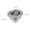ULTECHNOVO Air Vent Extender for Home Round Vent Cover Kit for Floor Abs Plastic Easy Install Grey view 2