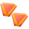 2 Pcs Slow Moving Vehicle Sign Aluminum Triangle Reflector Board view 1