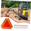 2 Pcs Slow Moving Vehicle Sign Aluminum Triangle Reflector Board view 3