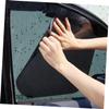 2 Pairs Car Side Window Sunshade Sticker, Black Electrostatic PVC Film view 2