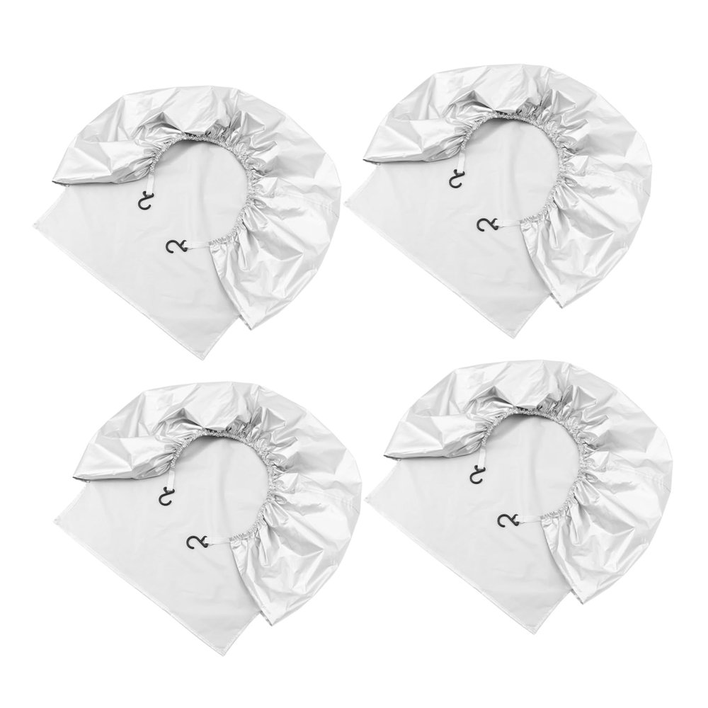 PartyKindom 4pcs Spare Tire for Rvs Trailers Weatherproof Wheel Protectors Coated Cloth Shield Against Sunlight Elements Essential Camping Accessories for Travel Trailers