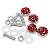 ULTECHNOVO Car Plate Screws and Caps License Plate Screw Kit Theft Nut Cap Fit Car Hardware view 1