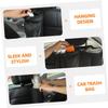 PartyKindom 2pcs Hanging Car Trash Bag Multi-functional Vehicle Organizer for Umbrellas and Essentials Durable Stylish Black Design view 3