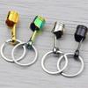 SENIDIKE Creative Piston Keychain, Mini Engine Piston Model Keychain, Alloy Key Chain Ring Keyring, Silver Black Gold Rainbow(Black,3 Pieces) view 3