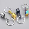 SENIDIKE Creative Piston Keychain, Mini Engine Piston Model Keychain, Alloy Key Chain Ring Keyring, Silver Black Gold Rainbow(Black,3 Pieces) view 4