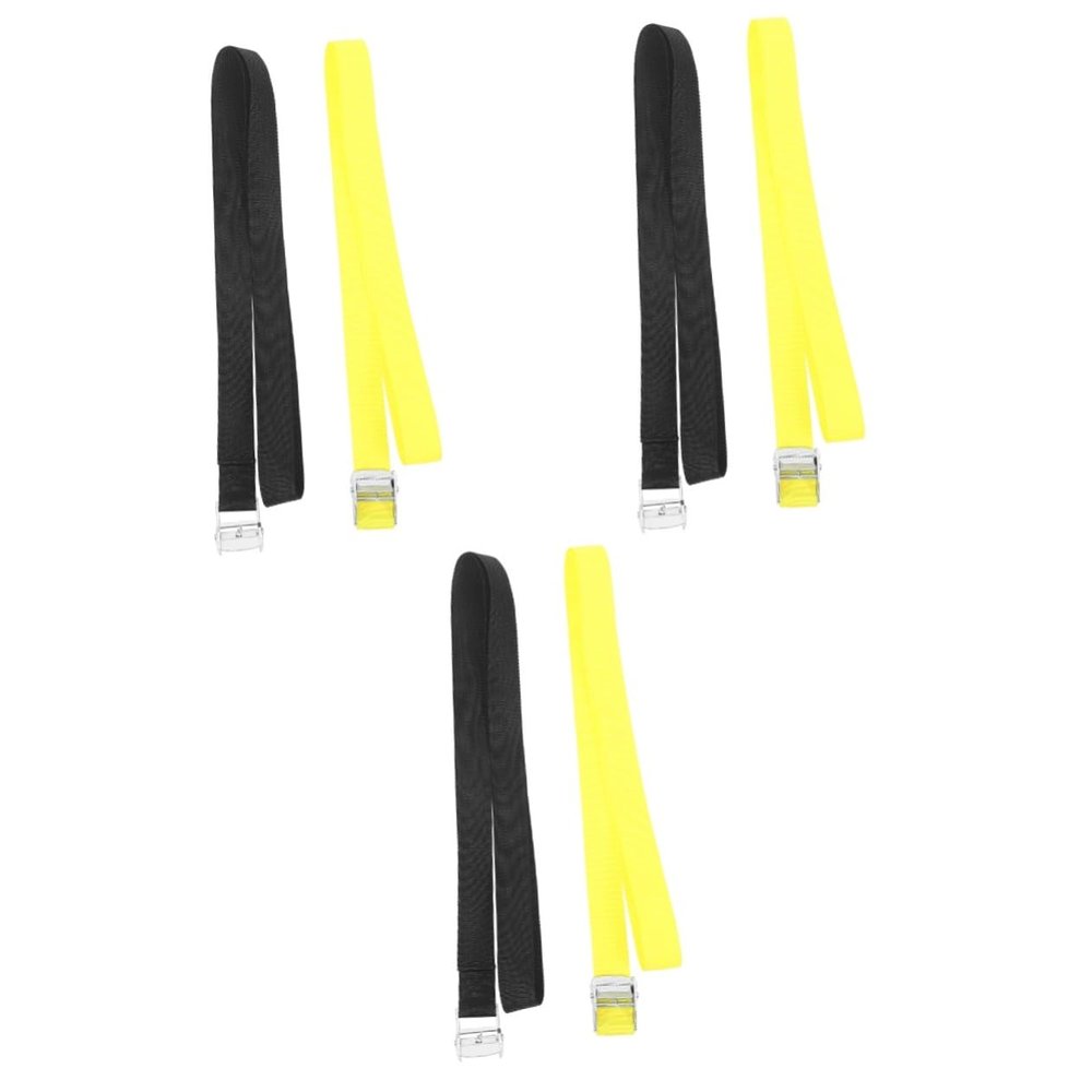 Toddmomy 6pcs Adjustable Polyester Tie Down Straps for Securing Luggage Cargo and Equipment Heavy Duty Fixed Rope for Motorcycles Kayaks and