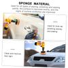 PartyKindom 16pcs Polishing Pad Set with Drill Adapter for Car Waxing and Buffing Various Softness for Different Surfaces Compatible with Polishing Machines and Drills view 3