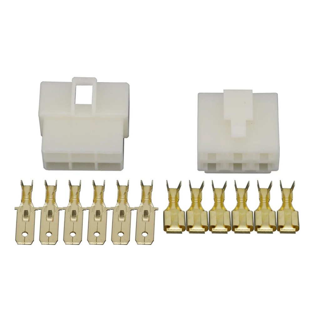 1 Set 6.3 MM Automotive Wiring Plug 1P 2 P 3P 4P 6P 8P 9P 10P 12P 14P Male/Female Butt Socket High Current Connector BHUPWZE(6 Pin)