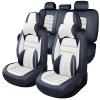Megaseat Full Set for Kia Sorento Seat Covers 2016-2026, Waterproof Nappa Leather Car Seat Protector, Anti-Slip & Comfortable Car seat Cover (Luxury 5 Seats Blue & White) view 1