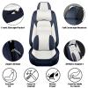 Megaseat Full Set for Kia Sorento Seat Covers 2016-2026, Waterproof Nappa Leather Car Seat Protector, Anti-Slip & Comfortable Car seat Cover (Luxury 5 Seats Blue & White) view 3