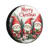 Christmas Gnome Spare Tire Cover Merry Christmas New Year Weatherproof Universal Decorative Wheel Protectors Camper Tire Covers for Trailer Rv SUV Truck Travel Trailer 16 Inch view 1