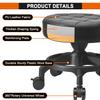 LWADALN Low Height Rolling Stool Modern Roller Seat Short Stool with Universal Caster, Round Roller Chair,Low Chair for Home Office Garage Shop (Model 1) view 3