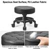 LWADALN Low Height Rolling Stool Modern Roller Seat Short Stool with Universal Caster, Round Roller Chair,Low Chair for Home Office Garage Shop (Model 1) view 4
