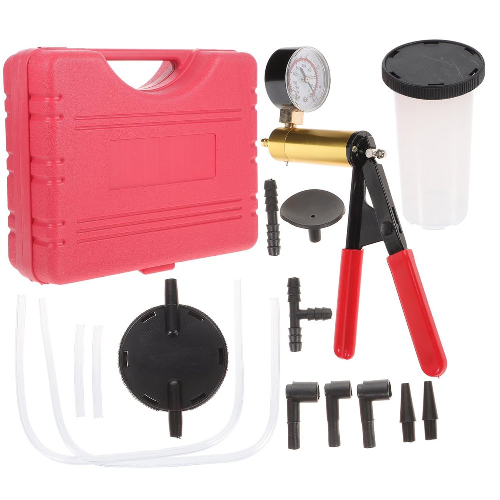 COOLHIYA Car Manual Vacuum Pump Brake Bleeder Kit Vacuum Pump Tool Brake Bleeding