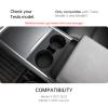 Tesla Model Y & 3 Center Console One-Piece Cup Holder Insert 2 in 1 Cup Holder (2021-2023, Black) [Not Compatible with Model 3 2024 (Highland)] view 2