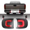 USR 99-13 Silverado Pickup License Plate Light LED Rear Lamps (Left + Right) Pair - Compatible with 1999-2013 Chevrolet Chevy 1500 Pick Up GMC Truck All Models (LED WHITE 6000K/ RED U SHAPE UPGRADE) view 1