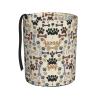 YQxwJL Dog Bones Paw Print Foldable Car Trash Can,Hanging Car Garbage Can,Waterproof Car Garbage Bin, for Travel Camping view 1