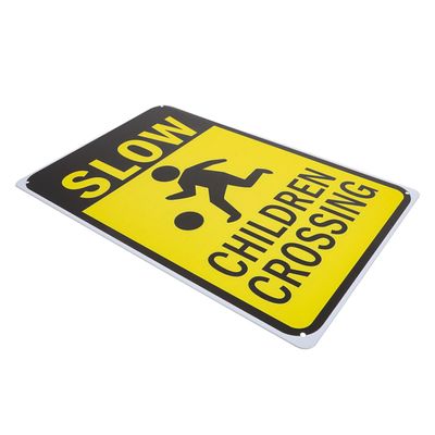 ROMISBABA Slow Girl Crossing Sign Safety Marker for Outdoor Lawn Weather-resistant Caution Sign Enhancing Boy Girl Safety Residential Streets and Driveways