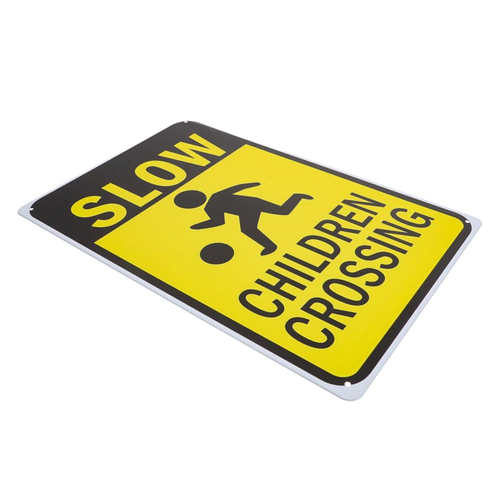 ROMISBABA Slow Girl Crossing Sign Safety Marker for Outdoor Lawn Weather-resistant Caution Sign Enhancing Boy Girl Safety Residential Streets and Driveways