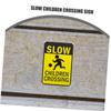 ROMISBABA Slow Girl Crossing Sign Safety Marker for Outdoor Lawn Weather-resistant Caution Sign Enhancing Boy Girl Safety Residential Streets and Driveways view 3