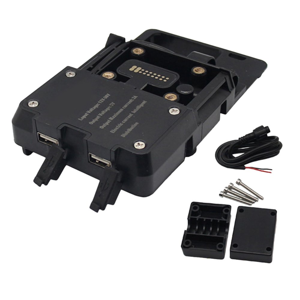 Motorcycle Phone Navigation Bracket with Dual USB Ports