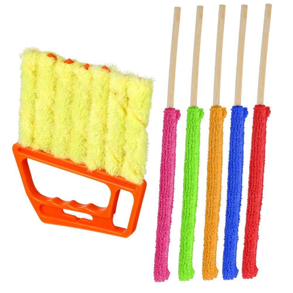 FOYTOKI 1set Microfiber Blind Cleaner Duster Tool Multi Cleaning Sticks for Deep Gaps and Tight Spaces for Blinds Crevices and Corners Cleaning