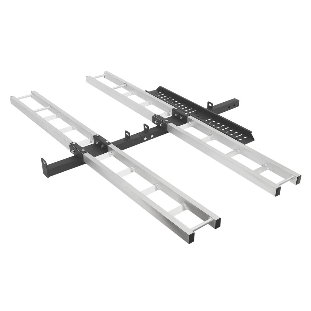 Motorcycle Carrier 600lbs, Hitch Mounted, Aluminum, Double Motorcycle Trailer Hitch Carrier, Heavy Duty, Compatible with Dirt Bikes & Motorcycles
