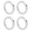 INFINAUTO Car Wheel Hub Centric Rings OD 78.1mm to ID 58.6mm Wheels Center Shaft Shock Absorbing Hubrings Aluminium Alloy Silver Tone Durable view 1