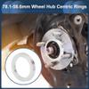 INFINAUTO Car Wheel Hub Centric Rings OD 78.1mm to ID 58.6mm Wheels Center Shaft Shock Absorbing Hubrings Aluminium Alloy Silver Tone Durable view 2