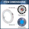 INFINAUTO Car Wheel Hub Centric Rings OD 78.1mm to ID 58.6mm Wheels Center Shaft Shock Absorbing Hubrings Aluminium Alloy Silver Tone Durable view 3