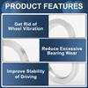 INFINAUTO Car Wheel Hub Centric Rings OD 78.1mm to ID 58.6mm Wheels Center Shaft Shock Absorbing Hubrings Aluminium Alloy Silver Tone Durable view 4