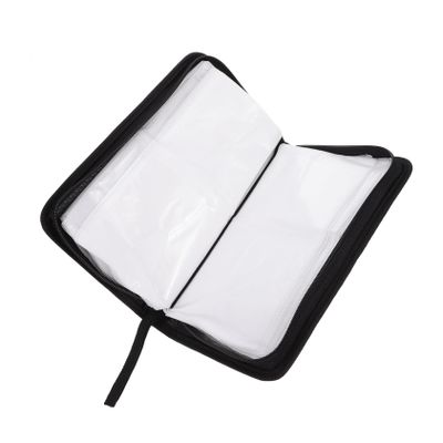 WHAMVOX 2pcs Pu Leather Cd Pouch Case Holder for DVDs Storage Disc Storage Bag Organizer Random