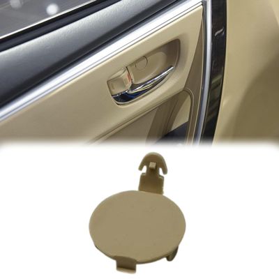 fitfoyo Inner Door Handle Plug Cover Cap for 2014-2018 Toyota Corolla Car Replacement Door Handle Plug Screw Hole Cover (Beige)