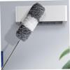 minkissy Extendable Hand Duster Microfiber for Easy Dusting Cleaning Tool for Home Office and Car Comfortable Grip Dust Sweeper Grey and White view 3