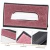 COSMEVIVI Car Tissue Holder Rhinestone Pu Sun Visor Tissue Box for Napkins Easy Install for Car Accessories Design view 2