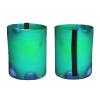 YQxwJL Teal Blue Print Car Trash Can,Waterproof Leakproof Trash Bag for Car,Foldable Hanging Car Garbage Bin view 2