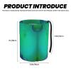 YQxwJL Teal Blue Print Car Trash Can,Waterproof Leakproof Trash Bag for Car,Foldable Hanging Car Garbage Bin view 3