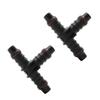KRD PERFORMANCE 3/8" Barb Tee for 5/16 ID Nylon Tube or 3/8 ID Rubber Hose, 3 Way T Shape Splitter Fuel Quick Connector, Pack of 2 view 1