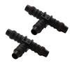 KRD PERFORMANCE 3/8" Barb Tee for 5/16 ID Nylon Tube or 3/8 ID Rubber Hose, 3 Way T Shape Splitter Fuel Quick Connector, Pack of 2 view 2