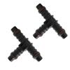 KRD PERFORMANCE 3/8" Barb Tee for 5/16 ID Nylon Tube or 3/8 ID Rubber Hose, 3 Way T Shape Splitter Fuel Quick Connector, Pack of 2 view 3