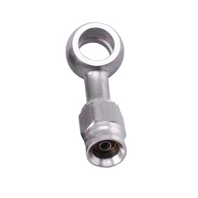 AN3 Motorcycle Motor Bike Hydraulic Brake Oil Hose Line Fitting Adapter Stainless Steel 10mm(28 degrees upward)