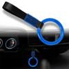 JDM Tsurikawa Ring Japanese Subway Train Bus Car Handle Crystal Bubble Round Circle Shaped Handle Hand Strap Rear Front Bumper Rings Drift Charm Bosozoku Car Accessory (Blue Ring/Black) view 1